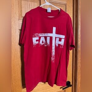 Red Faith Graphic T-Shirt